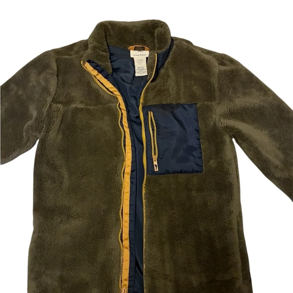 Tommy Bahama Gray and Blue Fleece Jacket